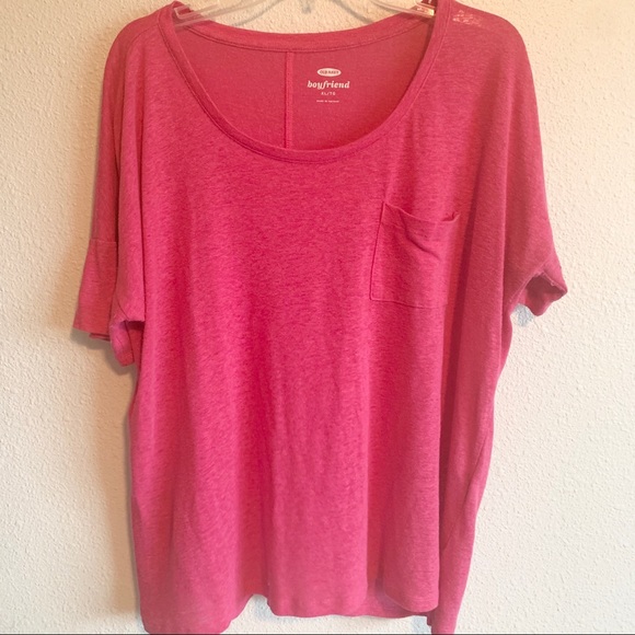 Old Navy Tops - Old Navy Boyfriend Top Pink XL